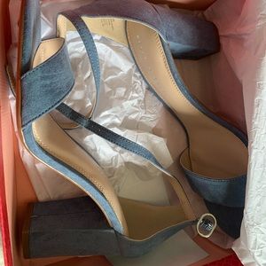 Kelly and Katie Powder Blue Microsuede Shoes